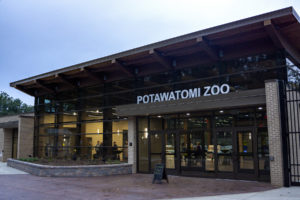 Picture shows the front entry of Potawatomi Zoo